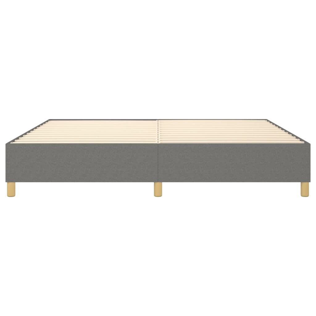 Box Spring Bed Frame Dark Gray Full Fabric (US Only)