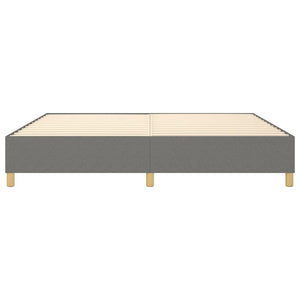 Box Spring Bed Frame Dark Gray Full Fabric (US Only)
