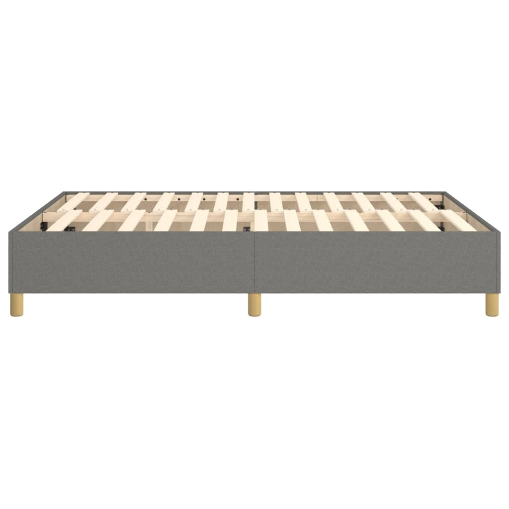 Box Spring Bed Frame Dark Gray Full Fabric (US Only)