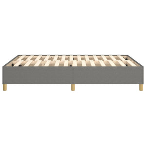 Box Spring Bed Frame Dark Gray Full Fabric (US Only)