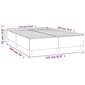 Box Spring Bed Frame Dark Gray Full Fabric (US Only)