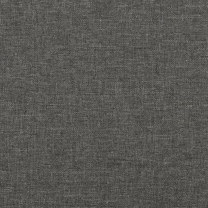 Box Spring Bed Frame Dark Gray Queen Fabric (US Only)