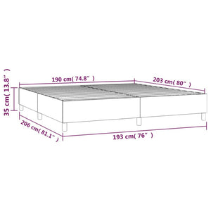 Box Spring Bed Frame Dark Gray King Fabric (US Only)