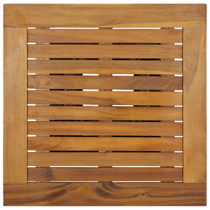 Bar Table Gray 23.6"x23.6"x43.3" Poly Rattan and Solid Acacia Wood