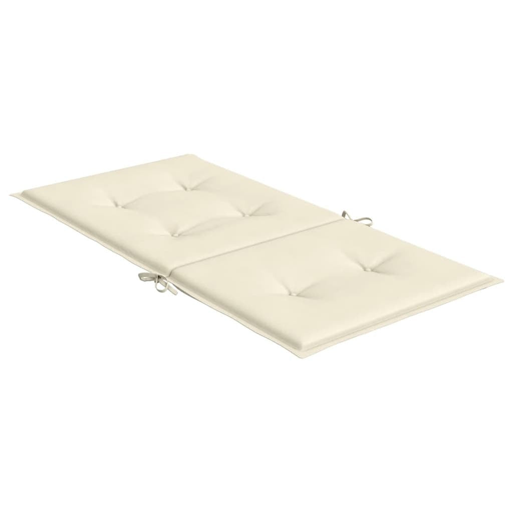 Garden Lowback Chair Cushions 6 pcs Cream 39.4"x19.7"x1.2" Oxford Fabric