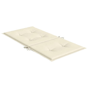 Garden Lowback Chair Cushions 6 pcs Cream 39.4"x19.7"x1.2" Oxford Fabric
