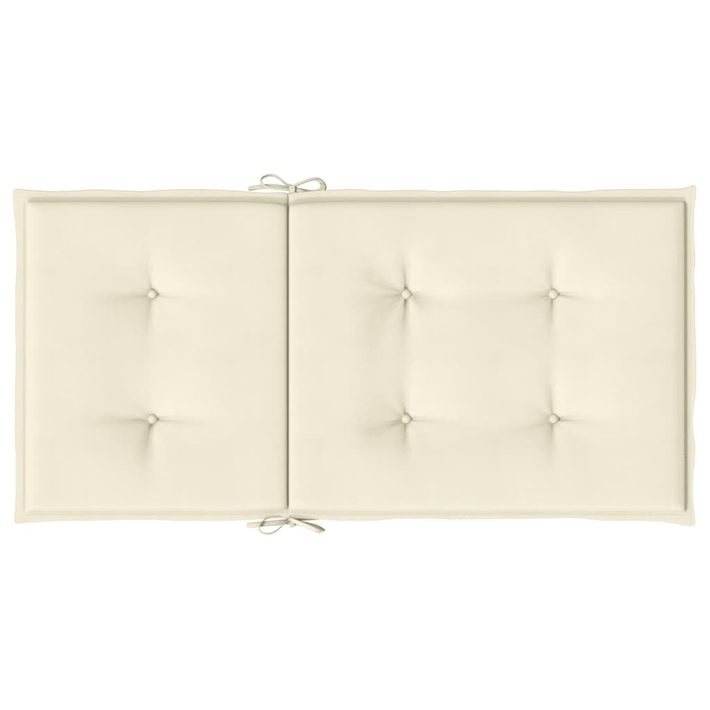 Garden Lowback Chair Cushions 6 pcs Cream 39.4"x19.7"x1.2" Oxford Fabric