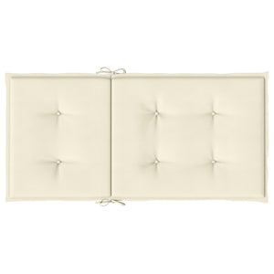 Garden Lowback Chair Cushions 6 pcs Cream 39.4"x19.7"x1.2" Oxford Fabric