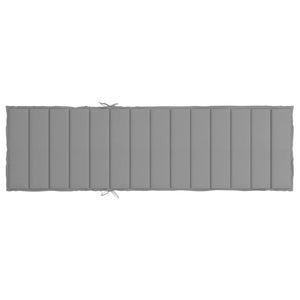 Sun Lounger Cushion Gray 78.7"x19.7"x1.2" Oxford Fabric