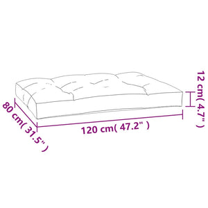 Pallet Cushion Cream 47.2"x31.5"x4.7" Fabric