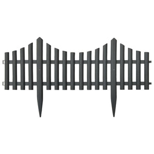 Lawn Edgings 17 pcs Anthracite 32.8'PP