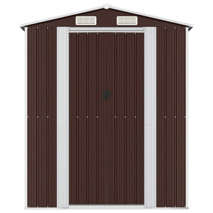 Garden Shed Dark Brown 75.6"x107.9"x87.8" Galvanized Steel