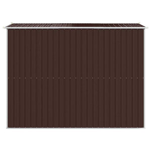 Garden Shed Dark Brown 75.6"x107.9"x87.8" Galvanized Steel