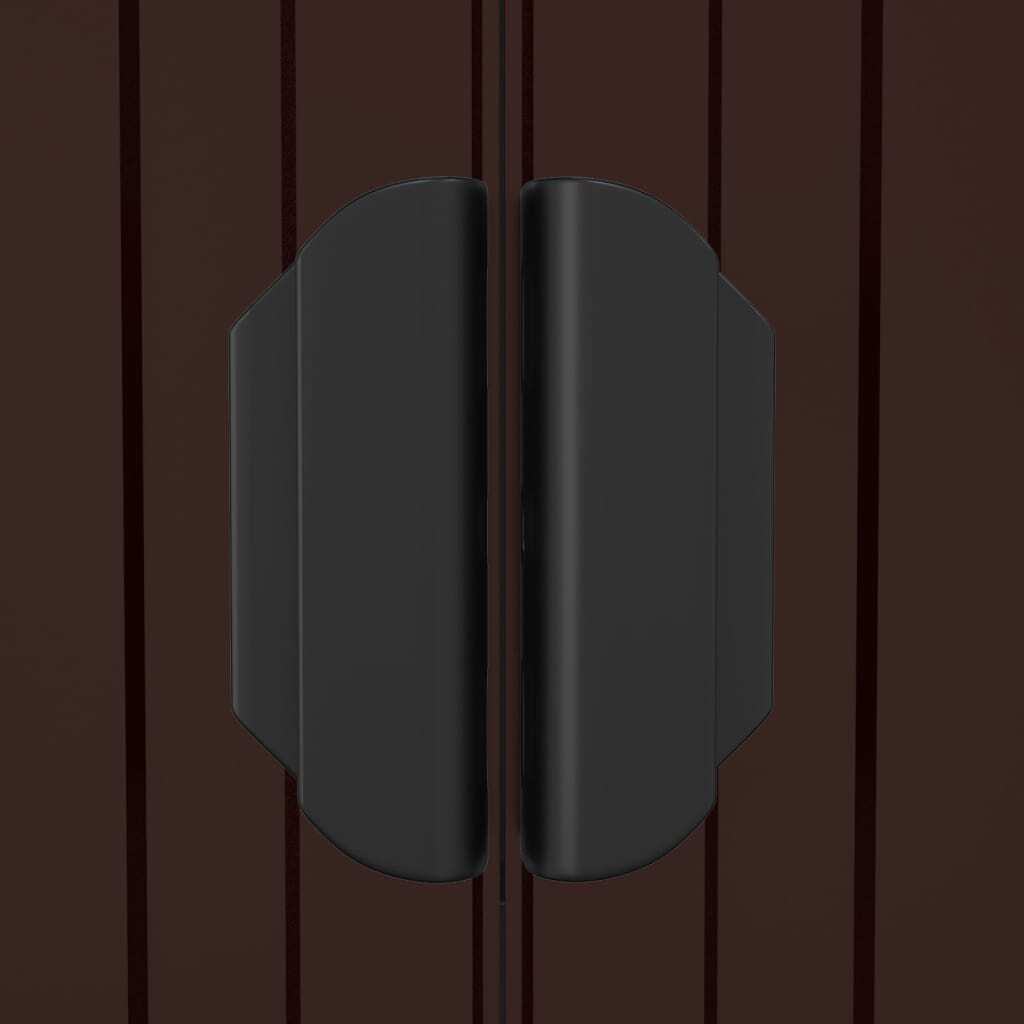 Garden Shed Dark Brown 75.6"x107.9"x87.8" Galvanized Steel