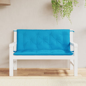 Garden Bench Cushion Light Blue 47.2"x(19.7"+19.7")x2.8" Oxford Fabric