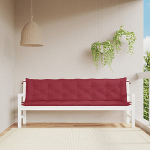 Garden Bench Cushion Wine Red 78.7"x(19.7"+19.7")x2.8" Oxford Fabric