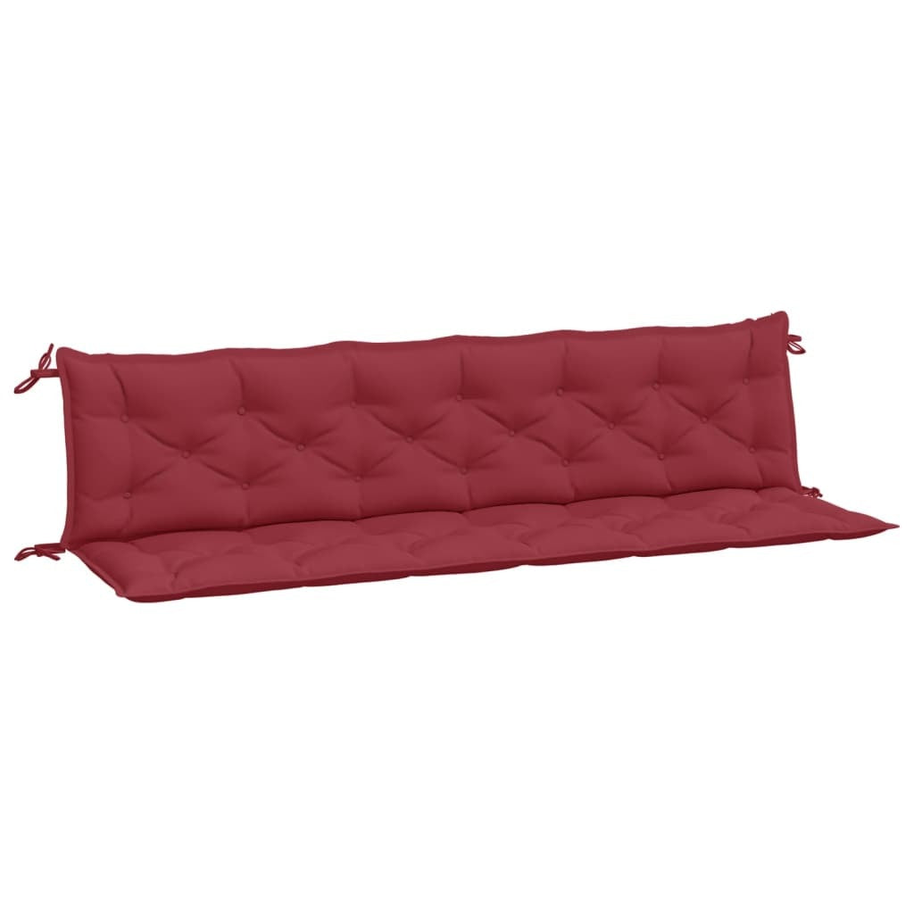 Garden Bench Cushion Wine Red 78.7"x(19.7"+19.7")x2.8" Oxford Fabric