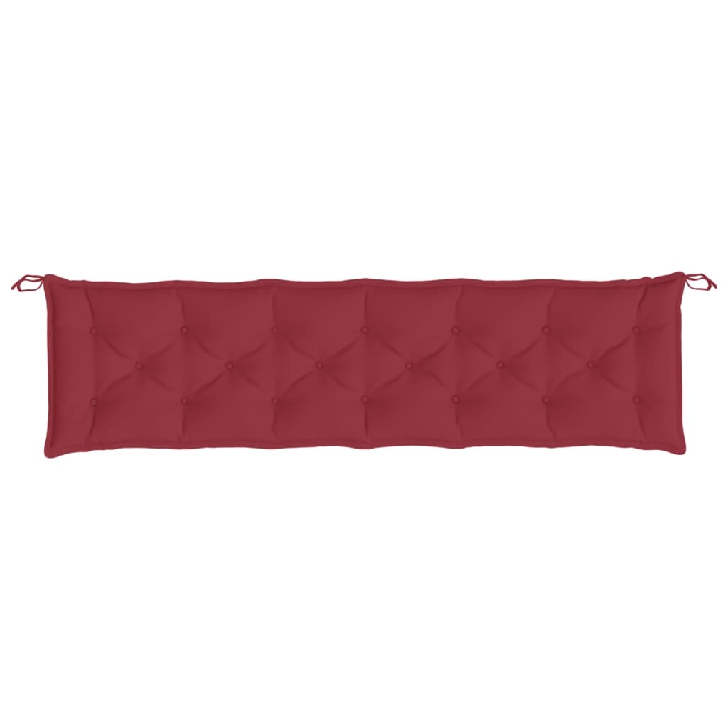 Garden Bench Cushion Wine Red 78.7"x(19.7"+19.7")x2.8" Oxford Fabric