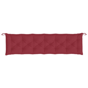 Garden Bench Cushion Wine Red 78.7"x(19.7"+19.7")x2.8" Oxford Fabric