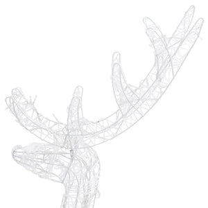 Acrylic Reindeer Christmas Decorations 3 pcs 47.2" Cold White