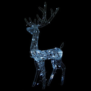 Acrylic Reindeer Christmas Decorations 3 pcs 47.2" Cold White