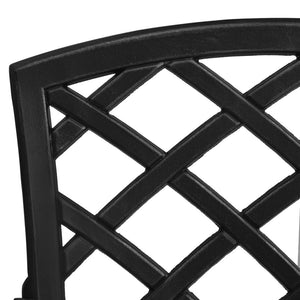 Patio Chairs 2 pcs Cast Aluminum Black