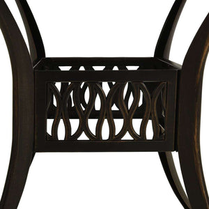 Patio Table Bronze 35.4"x35.4"x29.1" Cast Aluminum