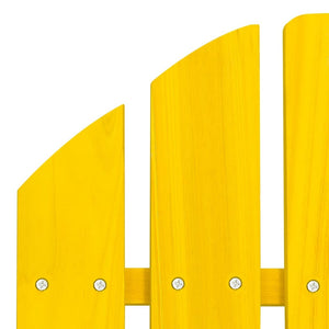 Patio Adirondack Chair with Ottoman Solid Fir Wood Yellow