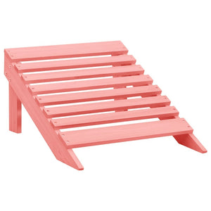 Patio Adirondack Chair with Ottoman Solid Fir Wood Pink