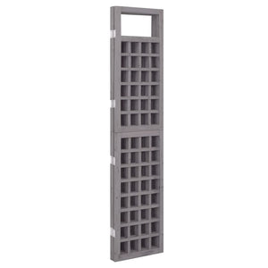 4-Panel Room Divider/Trellis Solid Fir Wood Gray 63.4"x70.9