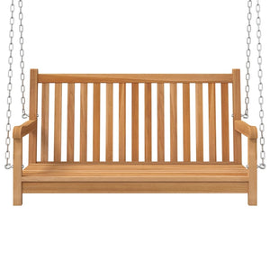 Swing Bench Solid Teak Wood 44.9"x23.6"x25.2