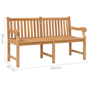 Patio Bench 59.1" Solid Teak Wood