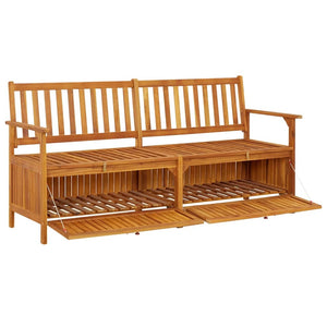 Storage Bench 66.9" Solid Wood Acacia