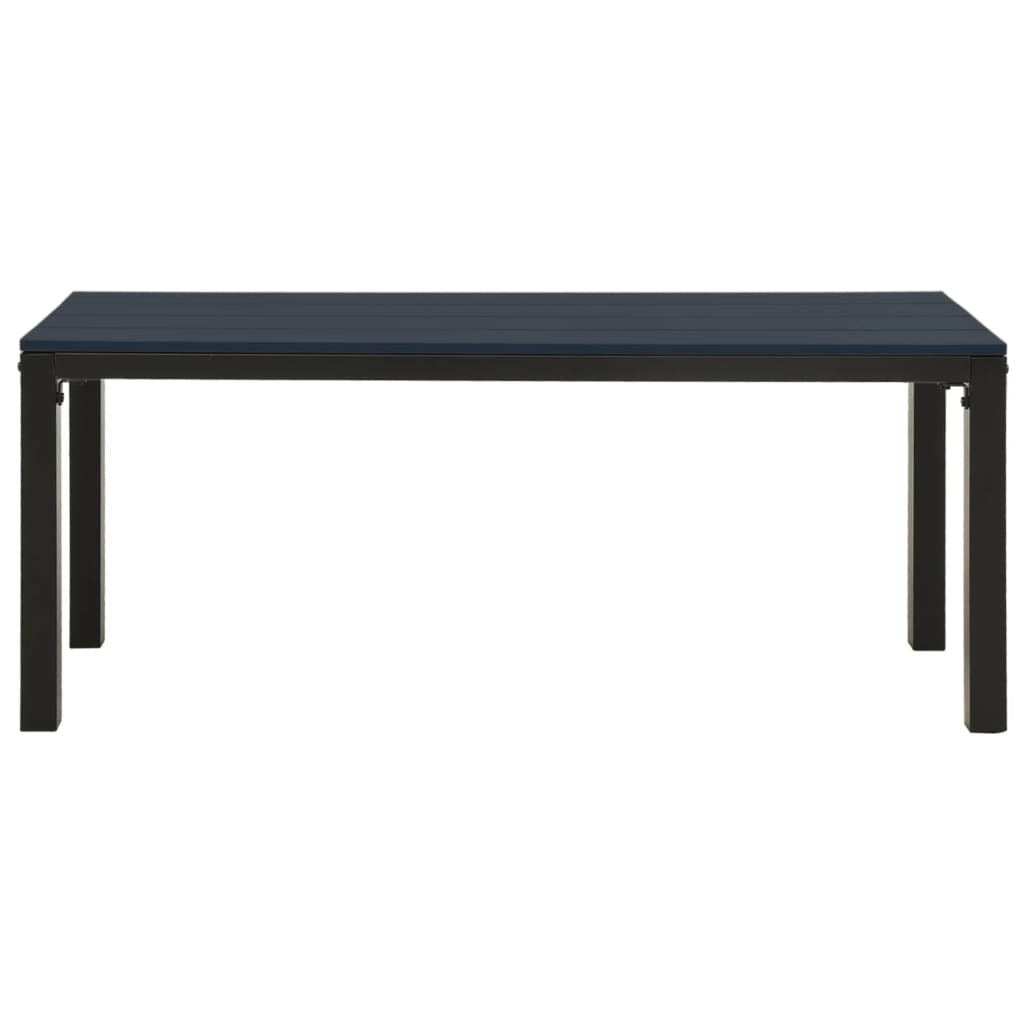 Patio Bench 43.3" Steel and WPC Black