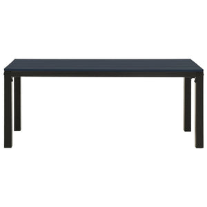 Patio Bench 43.3" Steel and WPC Black