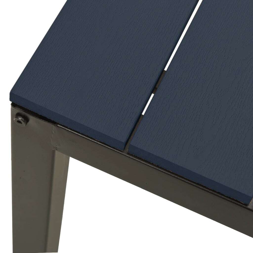 Patio Bench 43.3" Steel and WPC Black