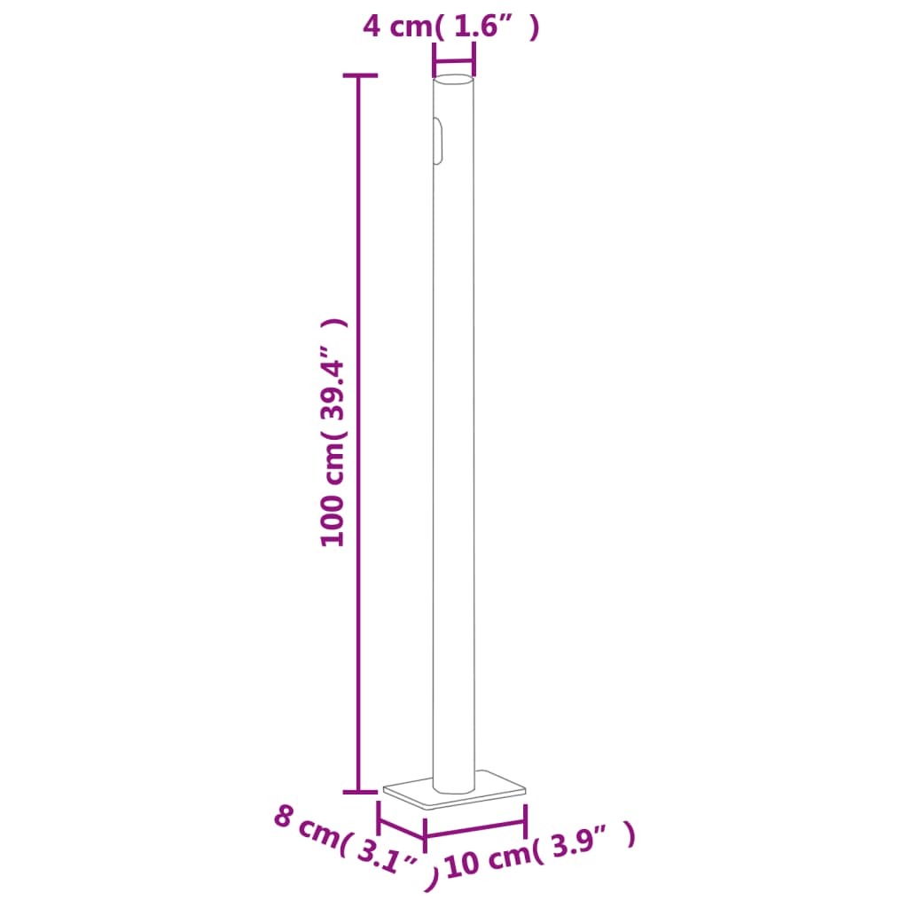 Retractable Side Awning Cream 63"x393.7