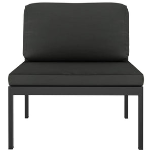 3 Piece Patio Sofa Set with Cushions Aluminum Anthracite