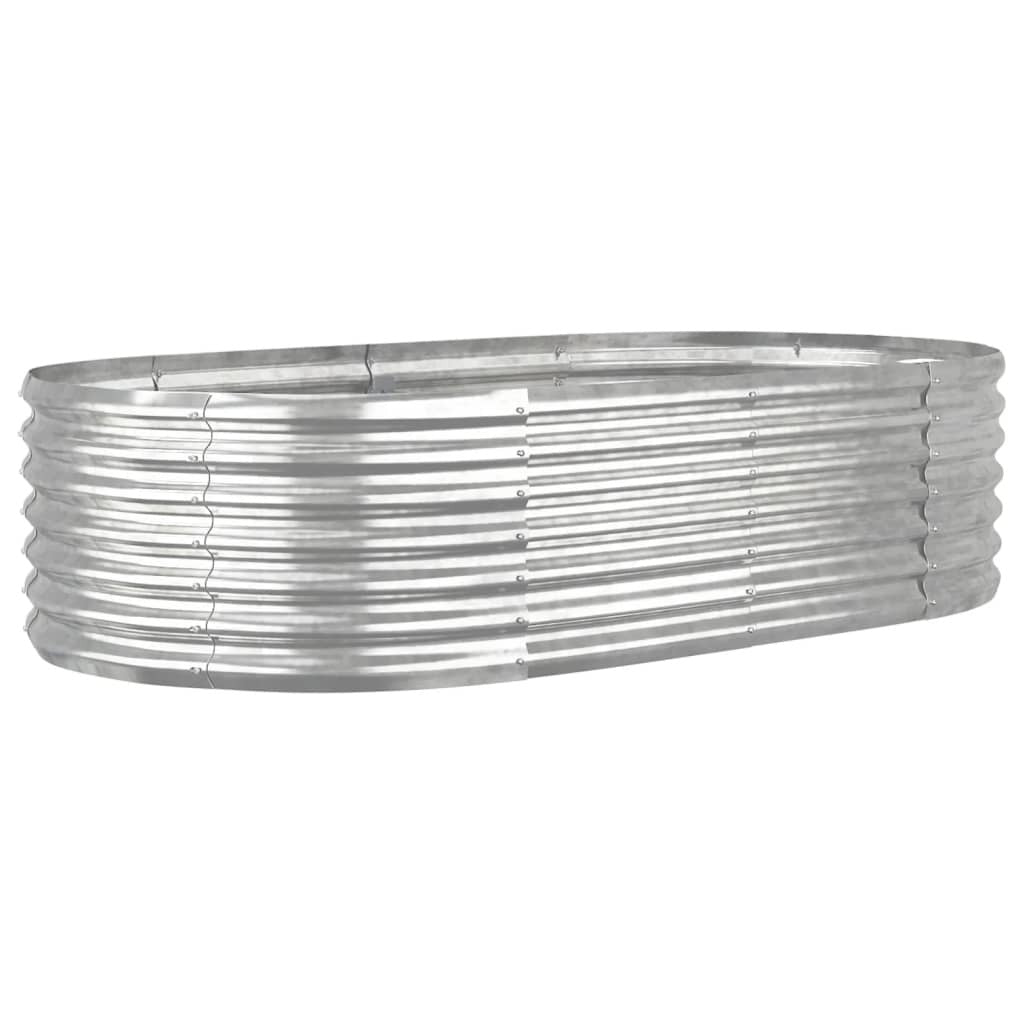 Garden Raised Bed Galvanized Steel 59.8"x31.5"x14.2" Silver