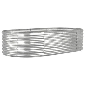 Garden Raised Bed Galvanized Steel 59.8"x31.5"x14.2" Silver