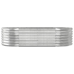 Garden Raised Bed Galvanized Steel 59.8"x31.5"x14.2" Silver