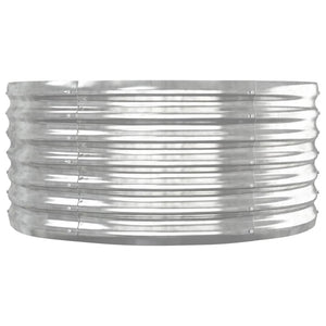Garden Raised Bed Galvanized Steel 59.8"x31.5"x14.2" Silver