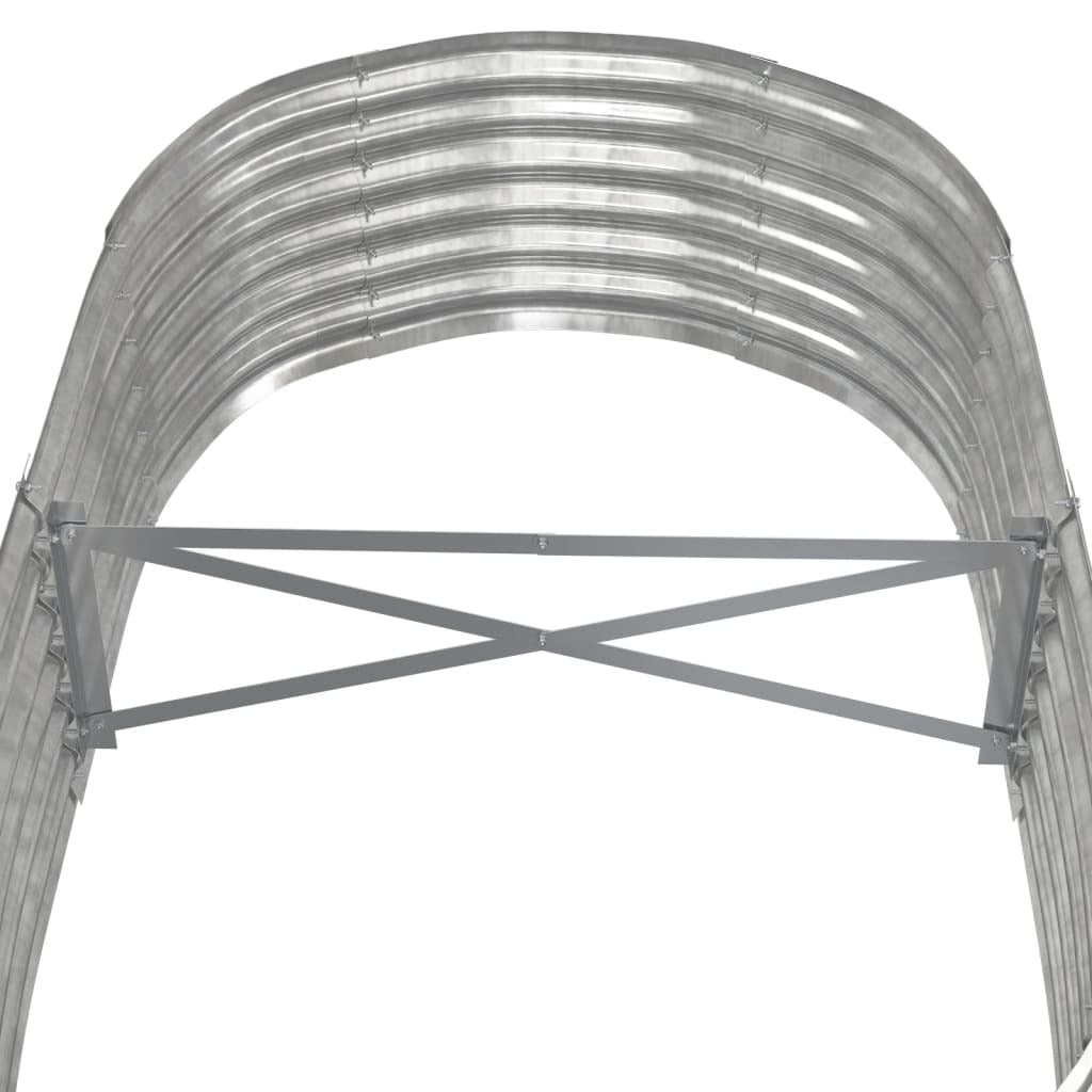 Garden Raised Bed Galvanized Steel 59.8"x31.5"x14.2" Silver