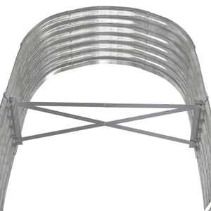 Garden Raised Bed Galvanized Steel 59.8"x31.5"x14.2" Silver