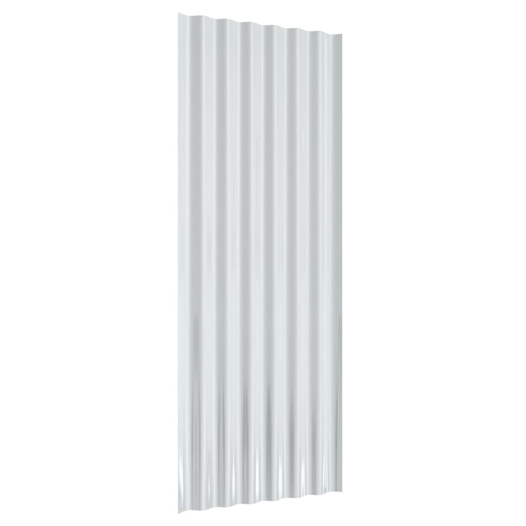 Roof Panels 12 pcs Galvanized Steel Anthracite 39.4"x14.2