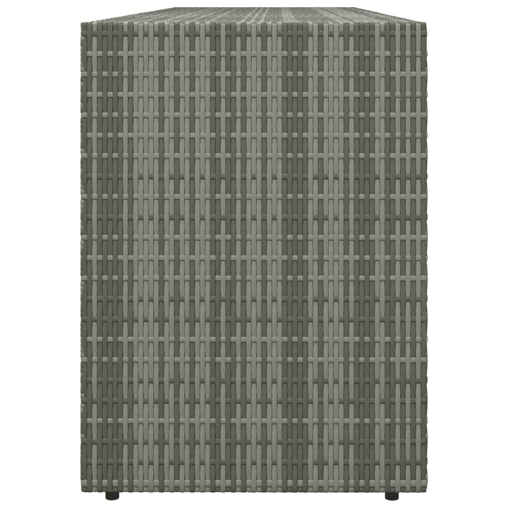 Garden Storage Cabinet Gray 78"x21.9"x31.5" Poly Rattan