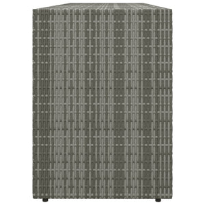 Garden Storage Cabinet Gray 78"x21.9"x31.5" Poly Rattan