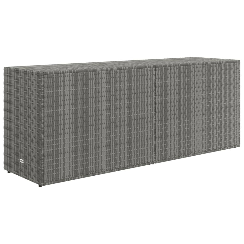 Garden Storage Cabinet Gray 78"x21.9"x31.5" Poly Rattan