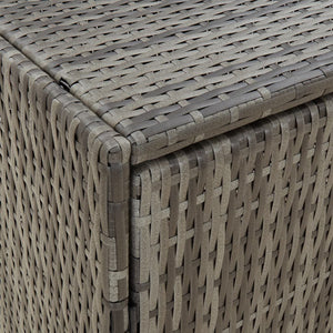 Garden Storage Cabinet Gray 78"x21.9"x31.5" Poly Rattan