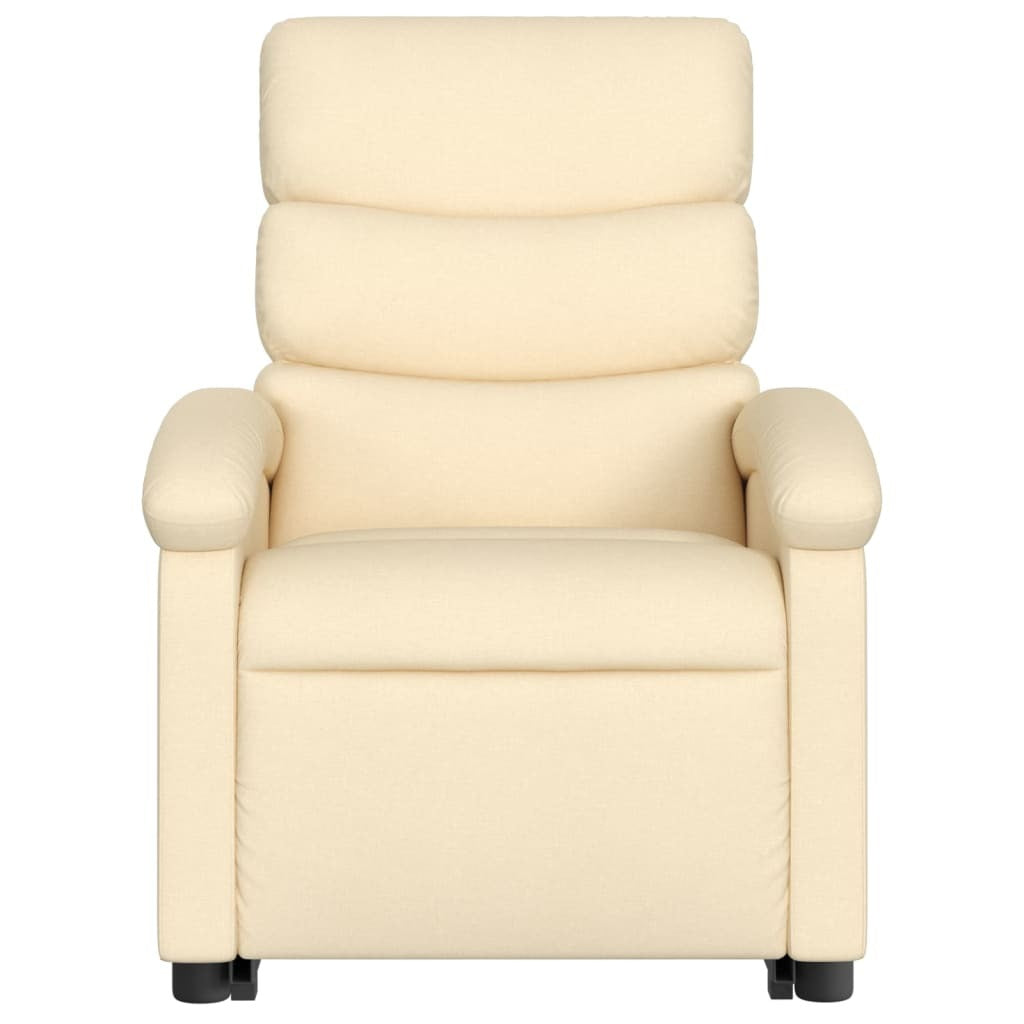 Electric Stand up Recliner Chair Cream Fabric